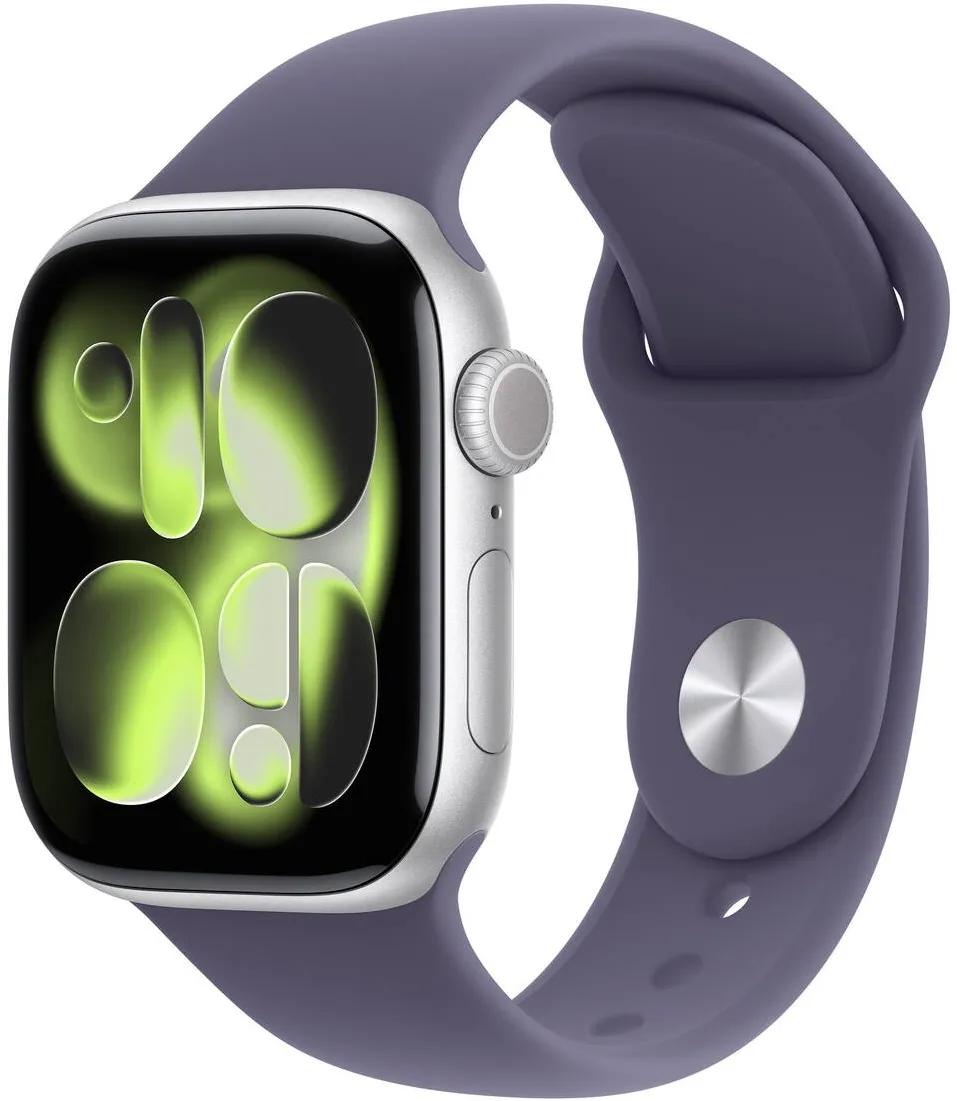 Smartwatch Apple Ceas inteligent, Apple Watch Series 11, 64 GB, GPS, Wi-Fi, ecran OLED 374x446 px, bratara violet M/L