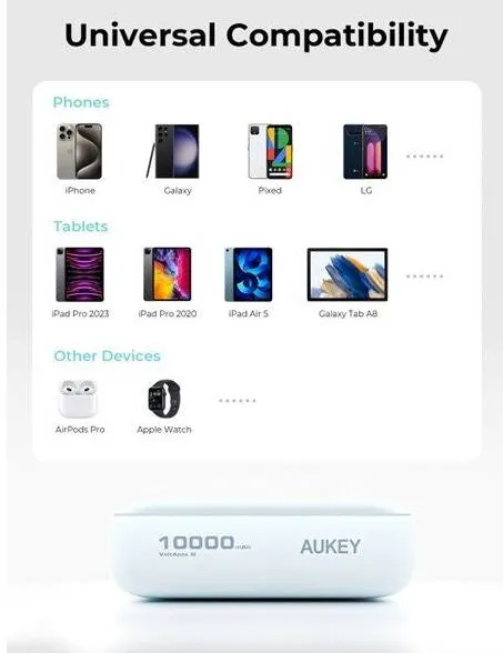 Aukey PowerBank PB-Y55 MINI 10000mAh 22.5W 2xUSB | PD QC