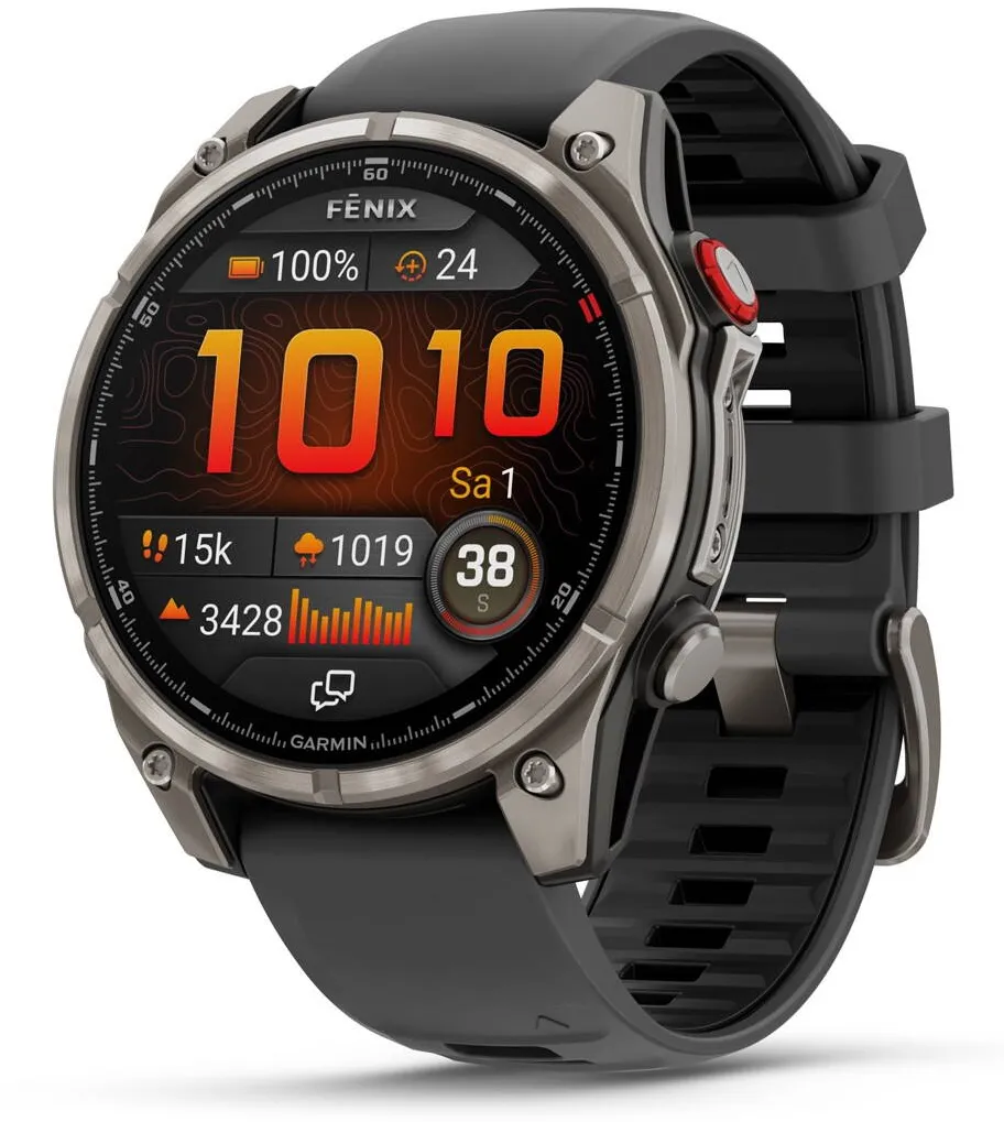 Smartwatch Garmin fēnix 8 Pro 3.56 cm (1.4") AMOLED 47 mm Digital 454 x 454 pixels Touchscreen Graphite, Titanium Wi-Fi GPS (satellite)
