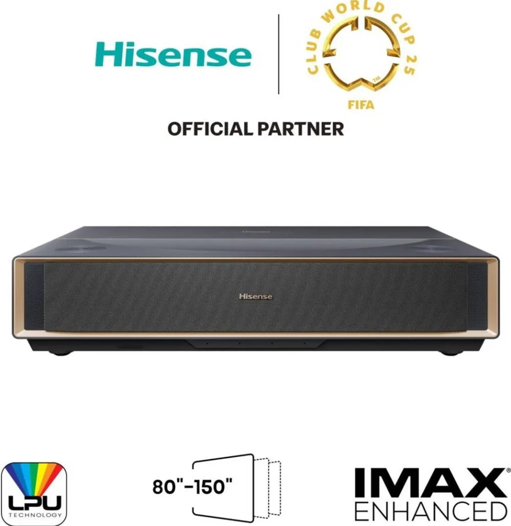 Videoproiector Hisense PT1, 2500 lm, 3840 x 2160 pixeli, Smart TV, Wi-Fi, Negru