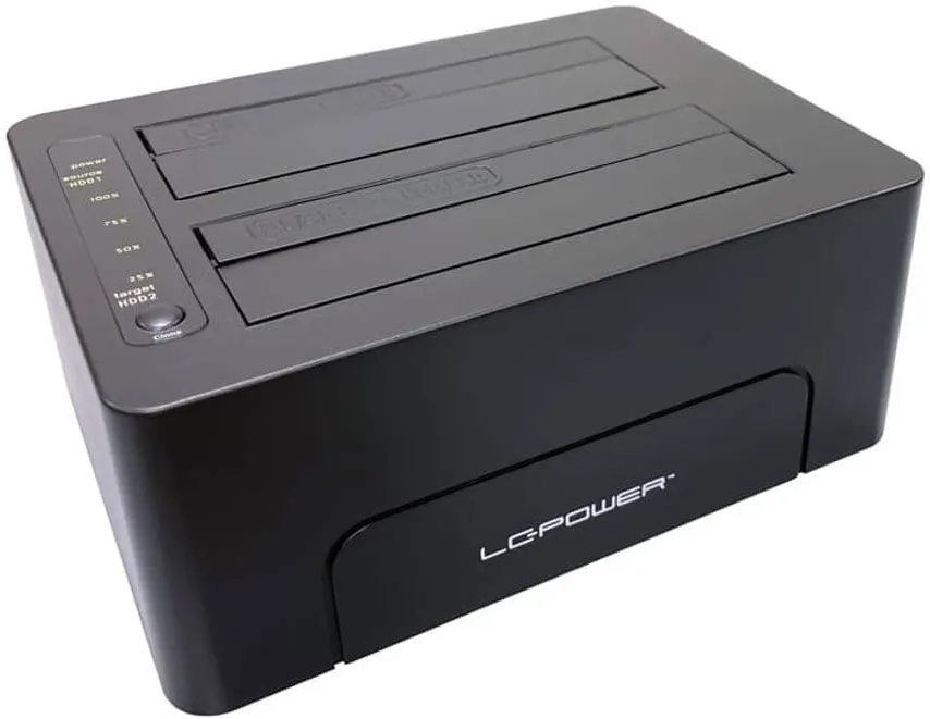LC-Power Statie de andocare, 2x SATA HDD/SSD, USB-C, 5Gb/s, clonare, negru LC-Power LC-DOCK-C-V2