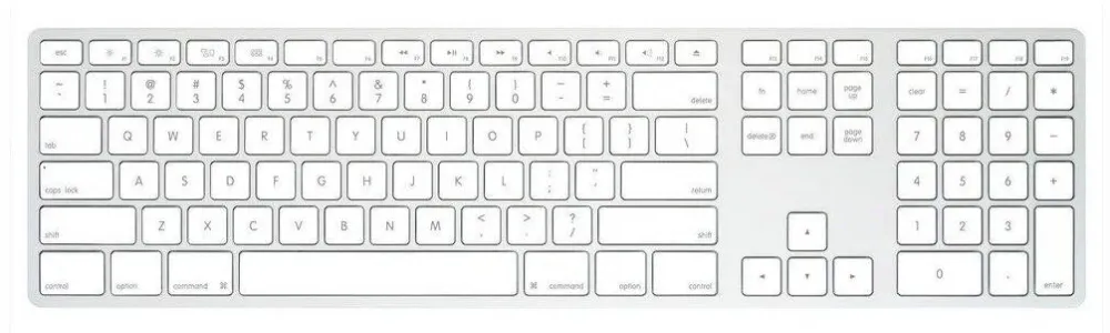 Tastatura matias Tastatura wireless, Matias, aluminiu, USB-C, argintie