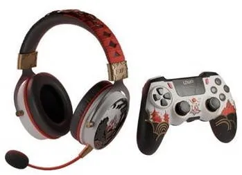 Casti Over-Head LEXIP Set gaming Lexip, controler Assassin's Creed Shadows, casca wireless/wired, difuzoare 50mm, microfon detasabil, multicolor