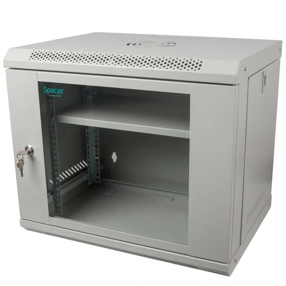 Cabinet metalic Spacer 9U 500x450mm gri 25 kg