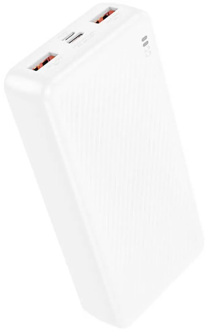 Borofone Power bank „BJ56A”, 20000mAh, 22.5W, 2 x USB, 1 x USB Type-C, 1 x Micro USB, total 2A, alb
