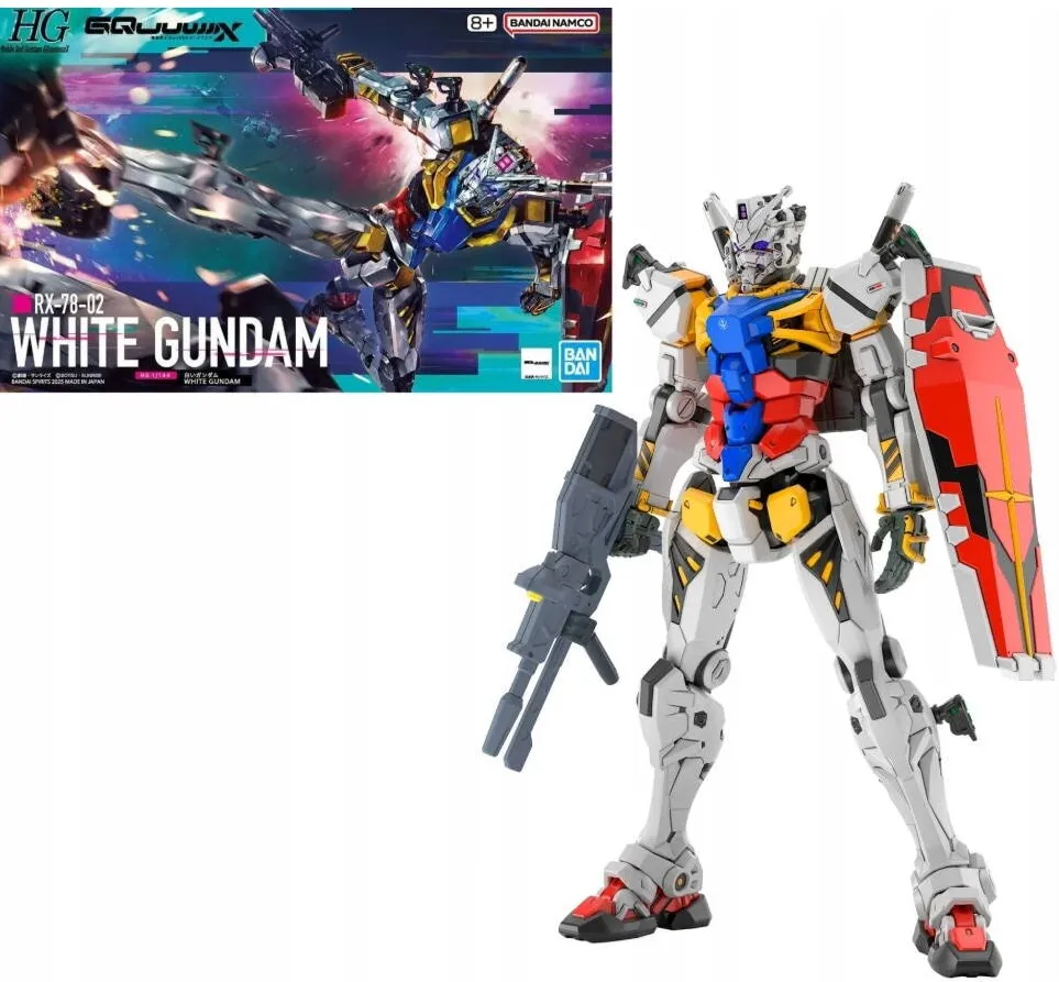 GUNPLA Figurina Gundam, Bandai, HG 1/144, alb, set model kit