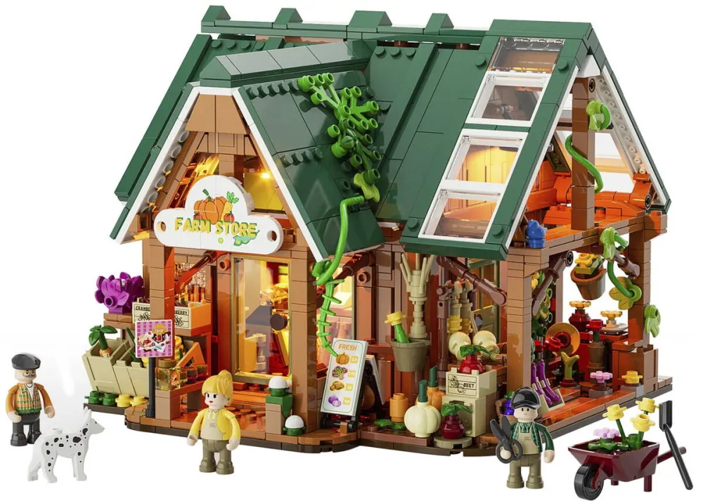 Jucarie creativa Lumibricks Farm Shop, construction toy