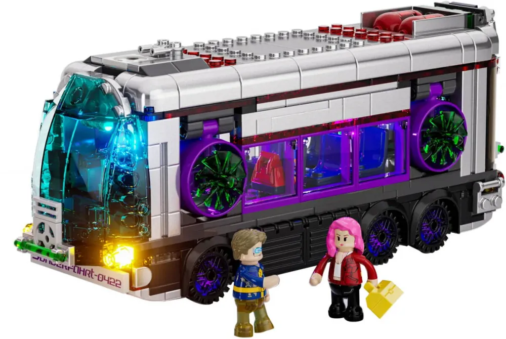 Jucarie creativa Lumibricks Cyberpunk Neoncity - Future Bus, construction toy