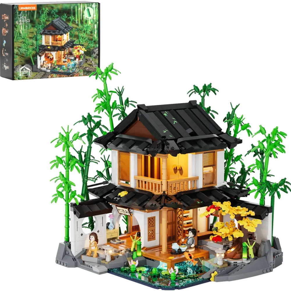 Jucarie creativa Lumibricks Bamboo House, construction toy