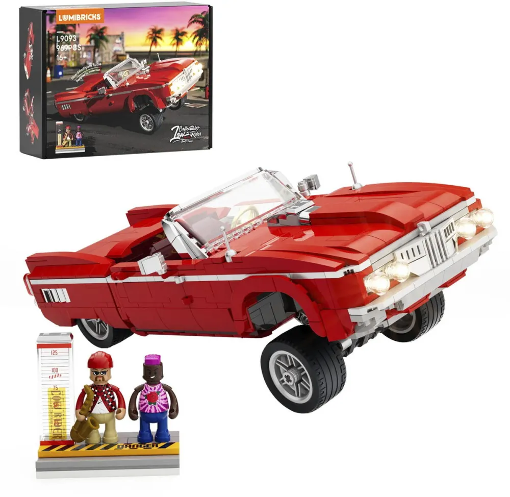 Jucarie creativa Lumibricks Low Rider - Big Red, construction toy