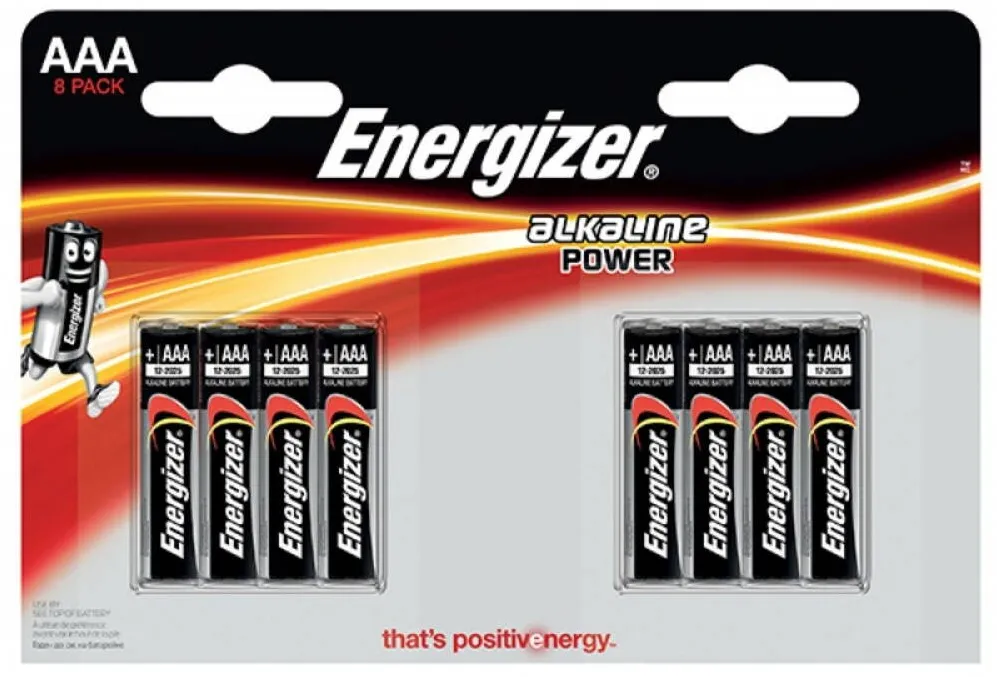 ENERGIZER Baterii alkaline ENERGIZER AAA, 8 buc/set