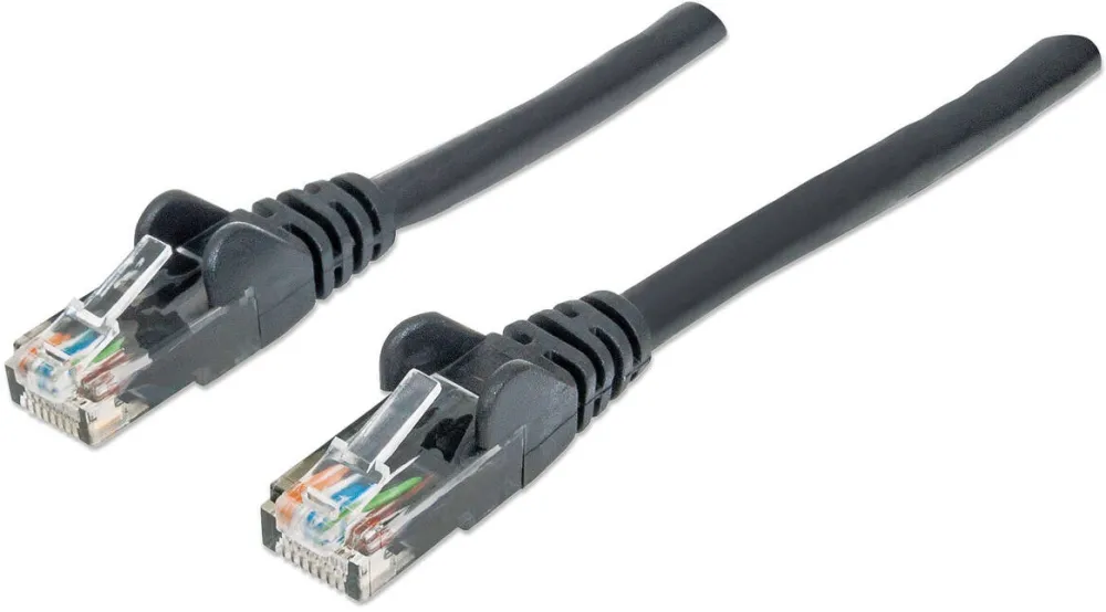 Cablu retea patch Intellinet Cat6 U/UTP RJ45 negru 2 m
