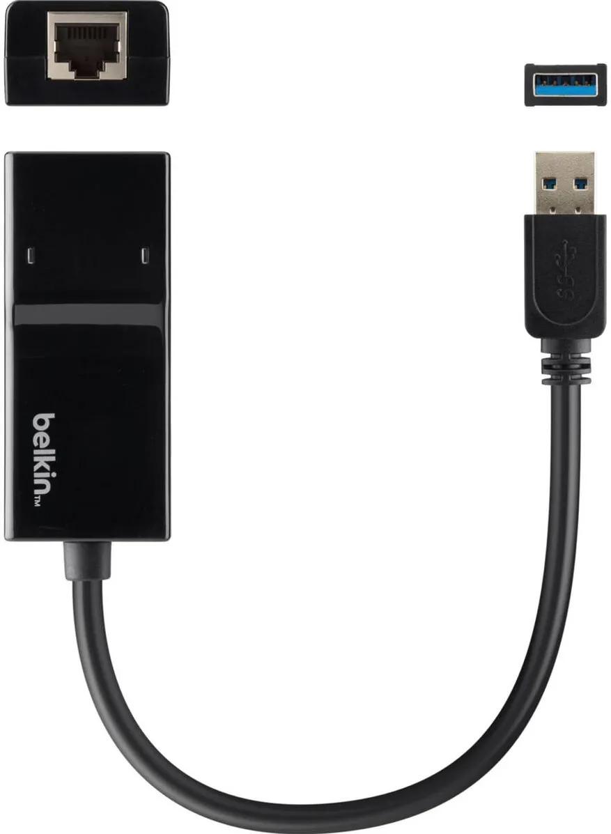 BELKIN Cablu Audio-Video USB 3.0 Gigabit Ethernet Adapter 10/100/1000Mbps B2B048