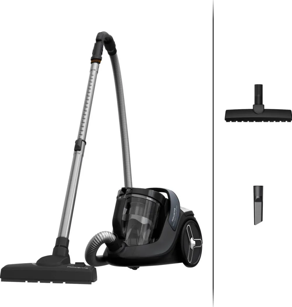Aspirator ROWENTA Green Force Cyclonic Effitech RO7C36, canister cleaner (black/grey)