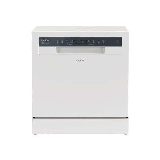 Masina de spalat vase compacta Candy CP 8F9FFW, 8 seturi, 8 programe, Wifi + BLE, Clasa F, 55 cm, Alb