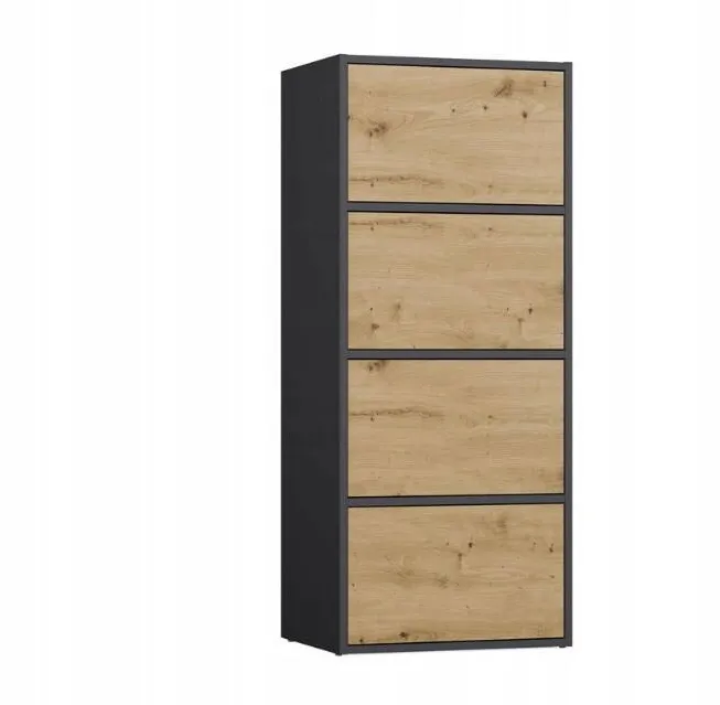 TOP E SHOP ALMA CHEST OF DRAWERS, ANTHRACITE/ARTISAN OAK