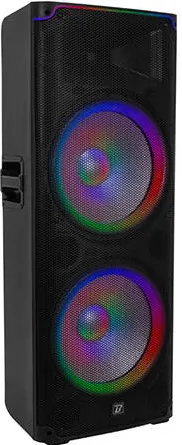BoomTone DJ Boxa activa 250W RMS 2X15"/38CM + TWEETER 1.75" CU BT/USB/SD/FM