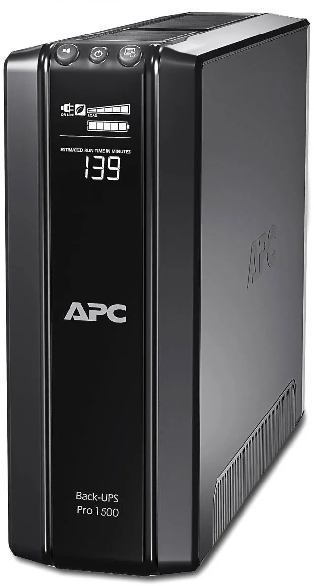 UPS APC Back-UPS Pro, 1500VA/865W, Tower, 230V, 10x IEC C13 outlets, AVR, LCD, User Replaceable Battery, Black