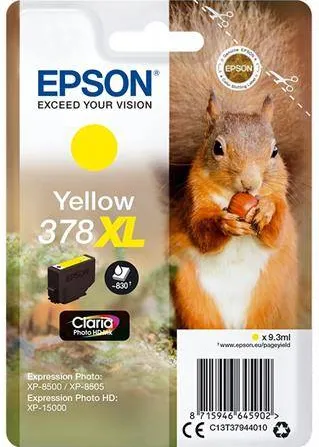 Cartus Imprimanta Epson Cerneala Epson yellow | 378XL | 9.3ml | Claria Photo HD