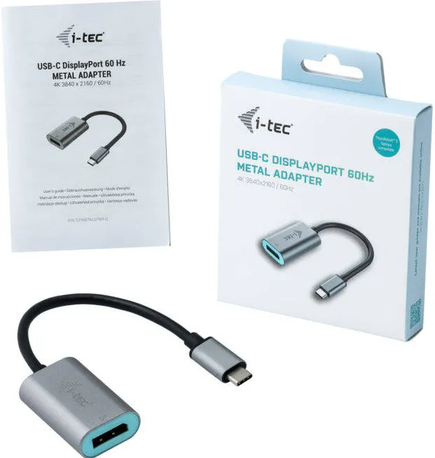 Adaptor iTec USB-C to Display Port Metal Adaptor 60Hz 1x Display Port 4K Ultra HD