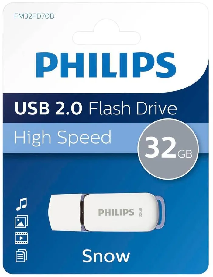 Memorie USB Philips 32 GB Snow Edition, FM032FD70B, USB 2.0, gri