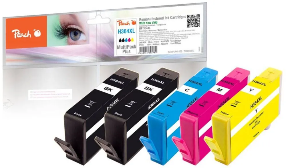Cartus Compatibil Peach Inlocuitor Pentru HP Nr.364XL MultiPackPlus REM,KOM