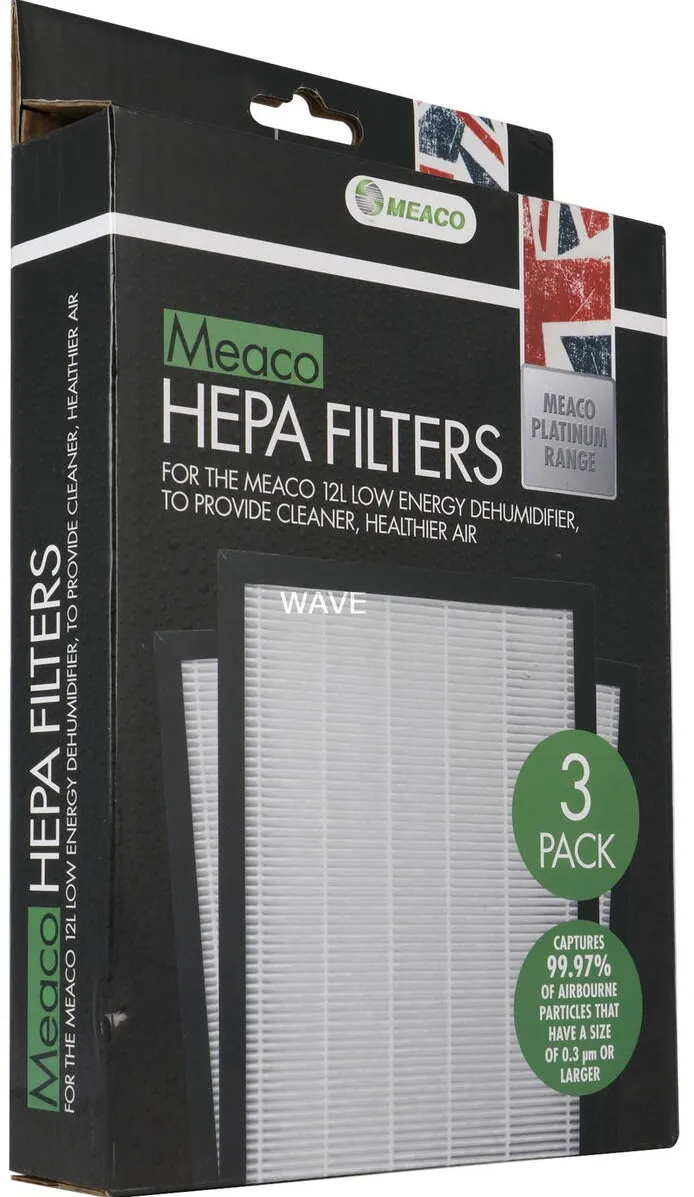 Meaco Platinum 12 HEPA filters, 3 pieces for Meaco 20L LowEnergy Platinum dehumidifier