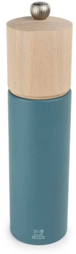 Peugeot Mlin de piper BOREAL, Peugeot, 21 cm, albastru ceresc, mecanism din otel, finisaj mat