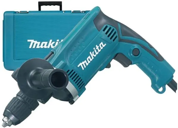 Makita HP1631K - Masina de gaurit cu percutie, 710 W, mandrina rapida, 13 mm, turatie reglabila, valiza plastic