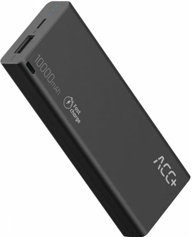 Maxcom ACC+ Thin 10000 mAh, 1x USB, 2A, Black, Fast Charge