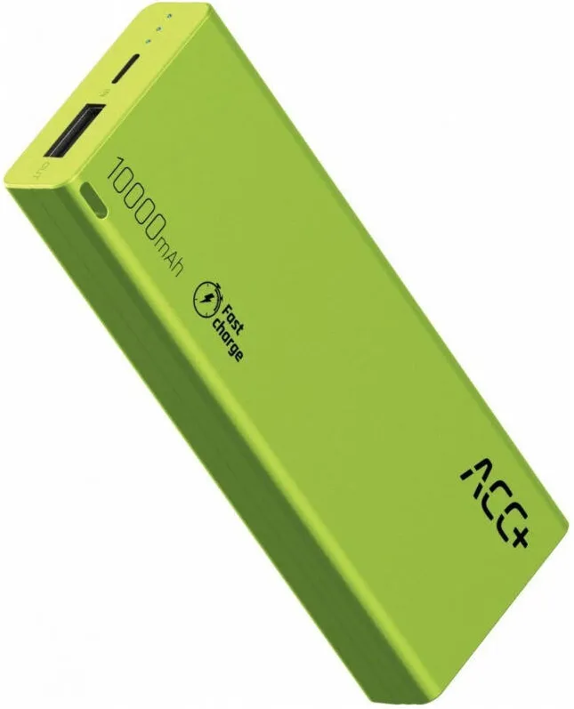 Maxcom ACC+ Thin 10000 mAh, 1x USB, 2A, Green, Fast Charge