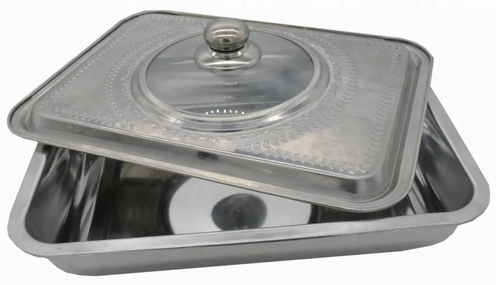 VANORA TAVA CUPTOR CU CAPAC, INOX,35x26x7 CM