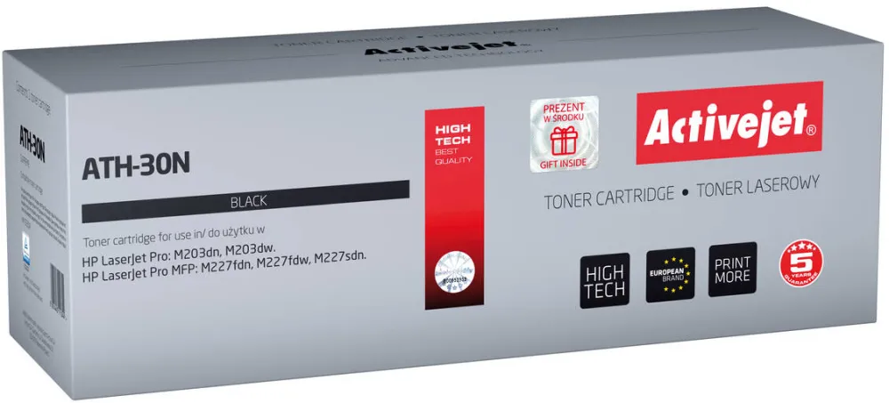 Toner imprimanta ACTIVEJET Compatibil ATH-30N for HP printer; HP 30A CF230A replacement; Supreme; 1600 pages; black