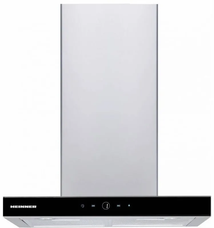 HEINNER Hota decorativa HDCH-F4560TIX, Putere de absorbtie 488 m3/h, Afisaj LED, 1 motor, Control touch, Iluminare LED, 3 trepte de viteza, 60 cm, Sticla neagra