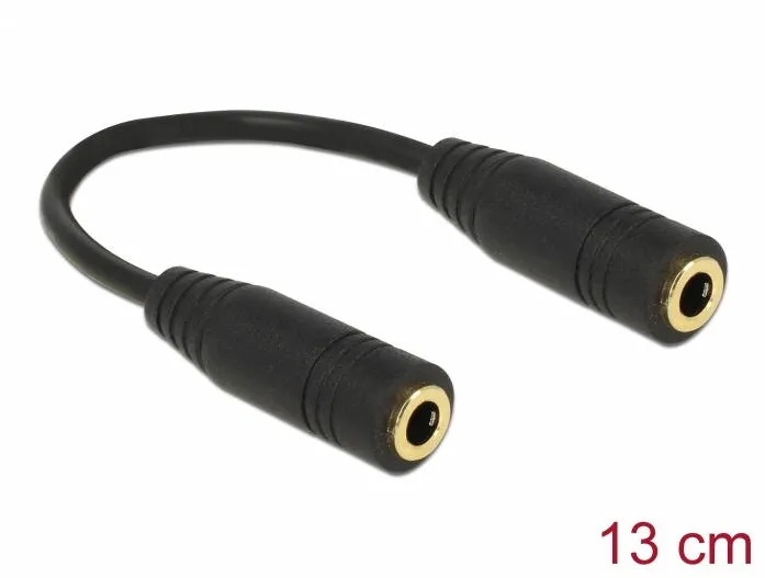 Adaptor DELOCK Jack stereo audio 3,5 mm 4-pini mama > mama 13 cm