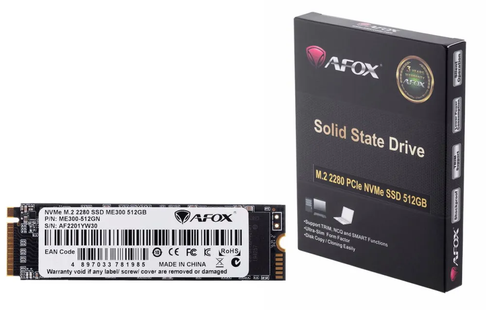 SSD AFOX M.2 PCI-EX4 512GB INTEL TLC 1.7 GB/S NVME