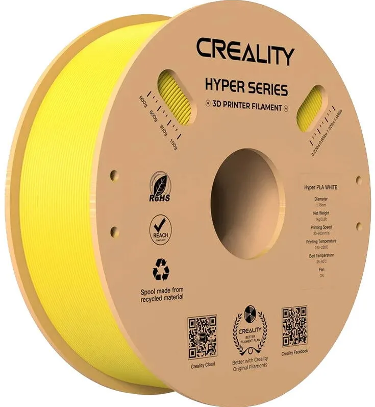 Filament CREALITY Hyper-PLA, Yellow, 1 kg