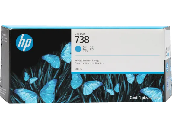 Toner imprimanta HP HP 738 300ml Cyan DesignJet