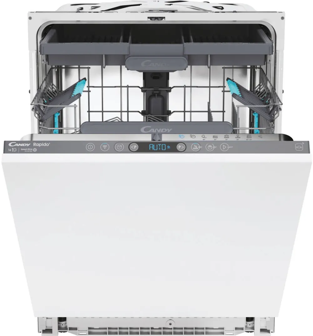 CANDY Masina de spalat vase incorporabila Candy CI 6E7F1A, 16 seturi, 8 programe, Clasa E, Conectivitate WiFi, Touch control, Speed-Drive Inverter Motor, MaxiTUB, Start Delay, 60 cm