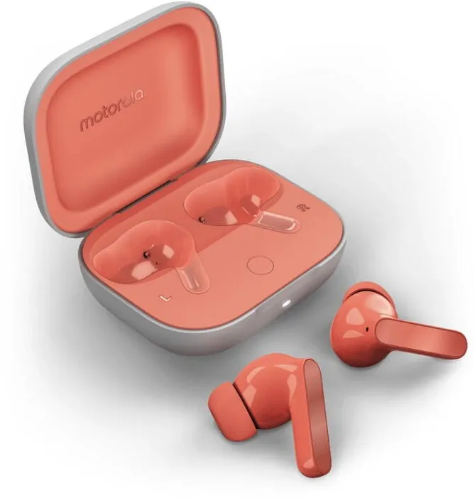 Casti MOTOROLA Motorola Moto Buds Coral Peach - BT wireless headphones, orange