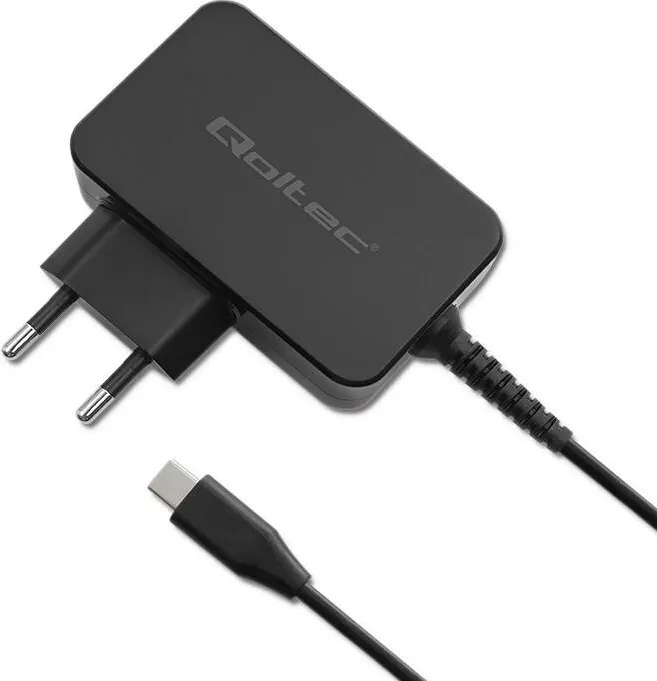 QOLTEC Qoltec 52386 GaN POWER PRO charger | 1xUSB-C | 65W | 5-20V | 3-3.25A | Black