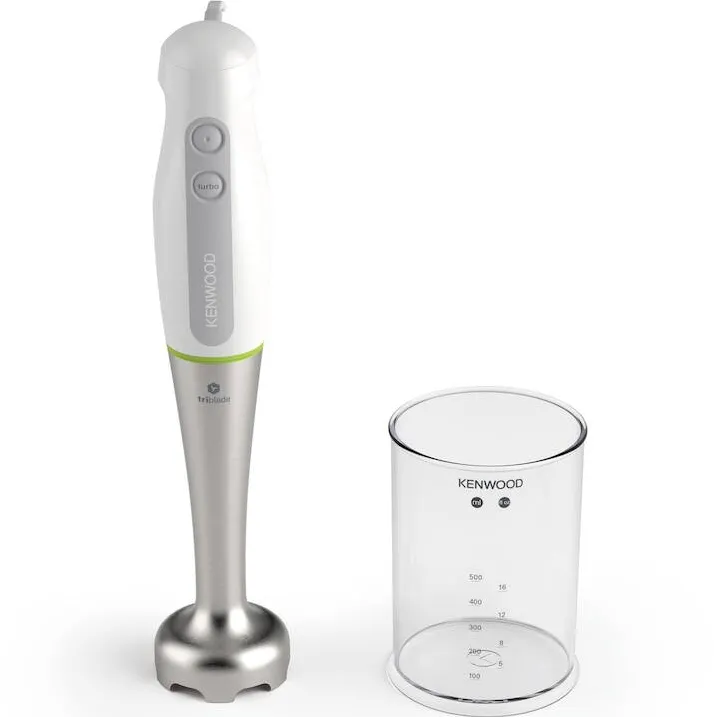 KENWOOD Blender vertical Kenwood Triblade HDP106WG, 0W22110025, 700 W, pahar gradat 0.5l, 2 viteze, alb/gri