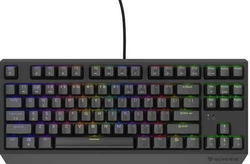 Tastatura Genesis THOR 230 TKL RGB Mechanical, Outemu Brown Switch, US Layout, Wired, Black