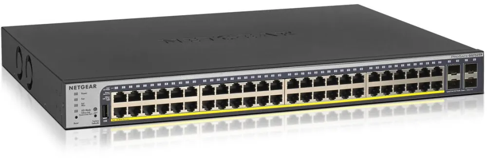 Switch Netgear GS752TP-300EUS Managed L2/L3/L4 Gigabit Ethernet (10/100/1000) Power over Ethernet (PoE) 1U Black