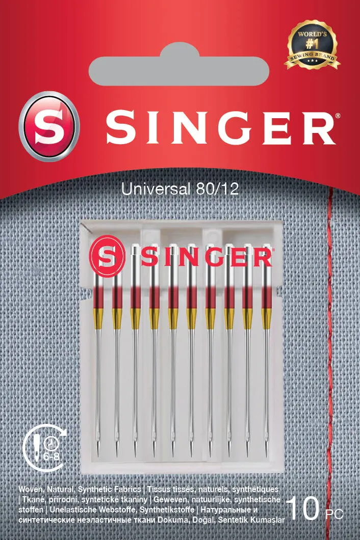 Singer UNIVERSAL NEEDLE 80/12 10PK (Woven Fabrics)