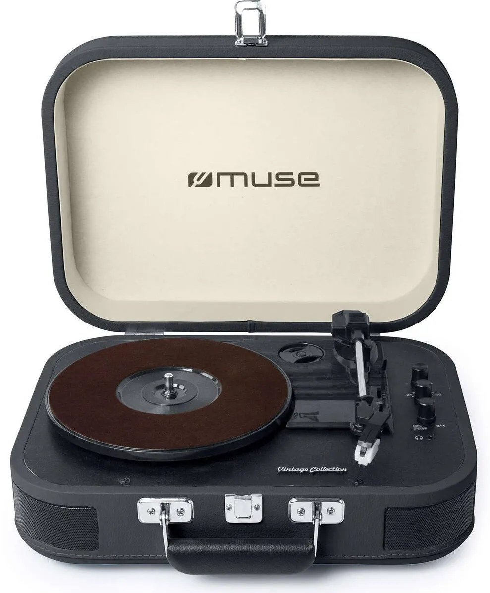 Pick-up MUSE MT-201 DG Turntable Stereo System, Black/Cream