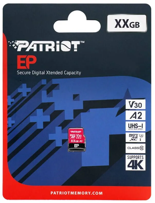 Card de Memorie Patriot Patriot Memory EP A2 memory card 512 GB MicroSDXC V30 U3 Class 10 (PEF512GEP32MCX)
