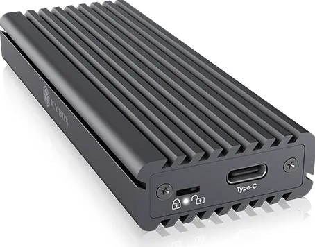 Rack RaidSonic Icy Box IB-1817M-C31 Enclosure for 1x M.2 NVMe&SATA with USB 3.1 (Gen 2) Type-C® & Type-A interface, write protection and heat sink