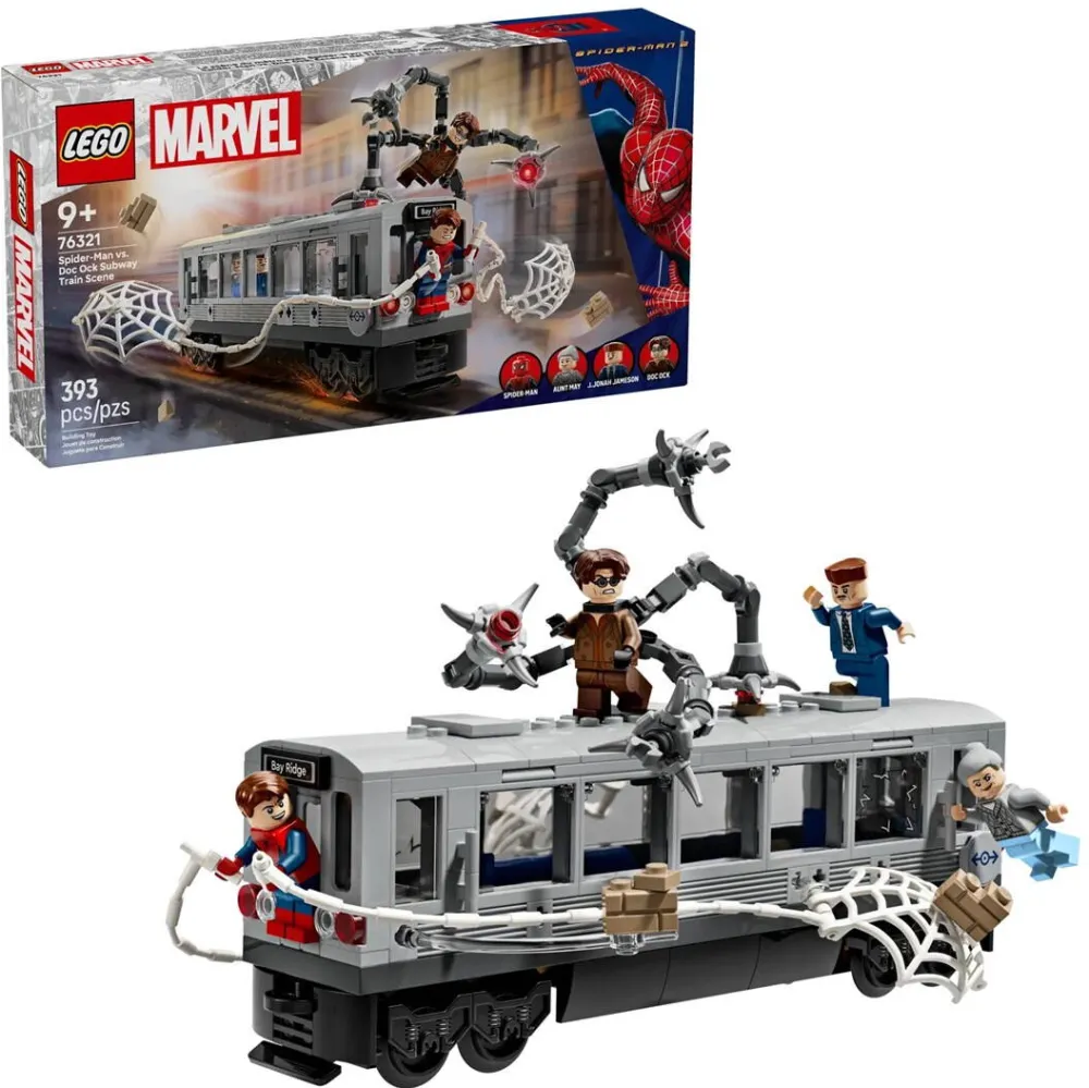 LEGO MARVEL 76321 Spider-Man vs. Doc Ock Subway Train Scene