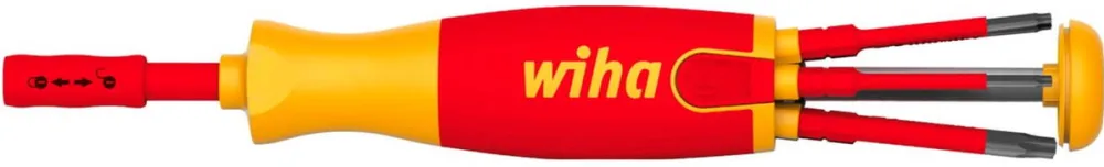Wiha screwdriver with bit magazine LiftUp electric (red/yellow, 7 pieces)
